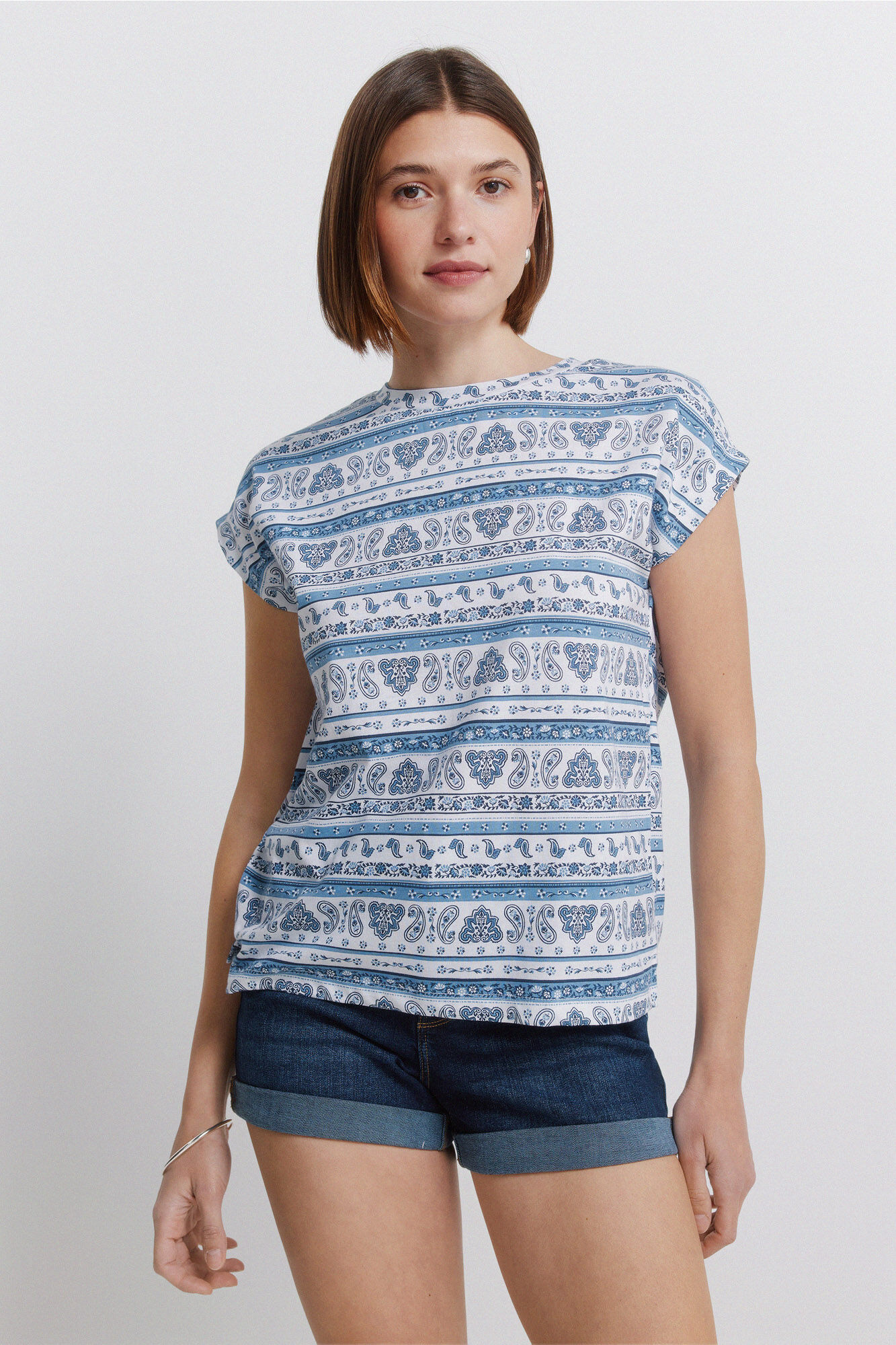Springfield Playera de manga corta estampada