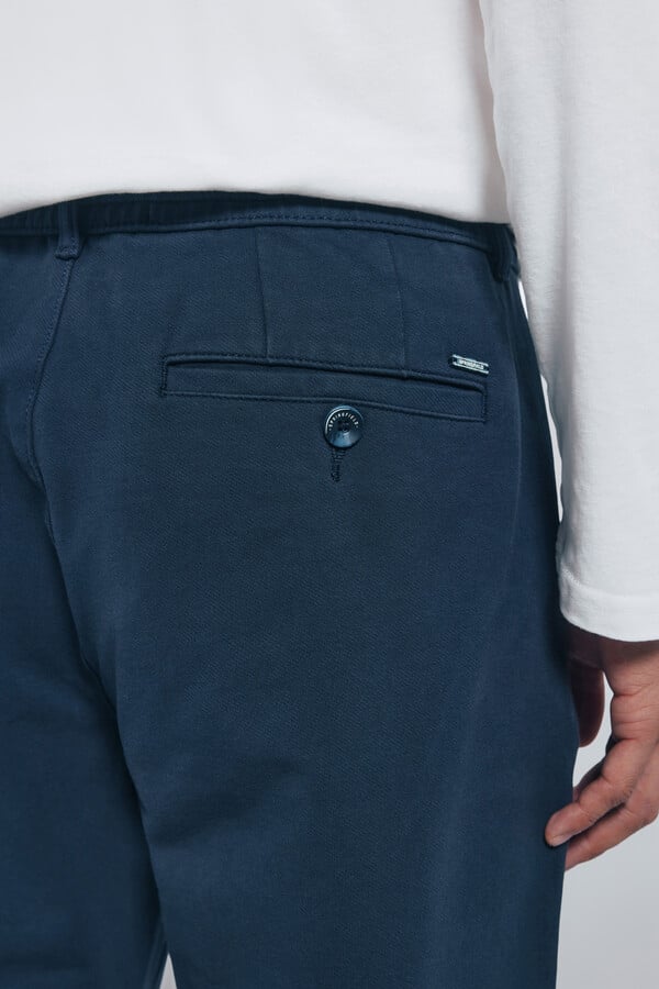 Springfield Pantalón chino comfort slim fit azul