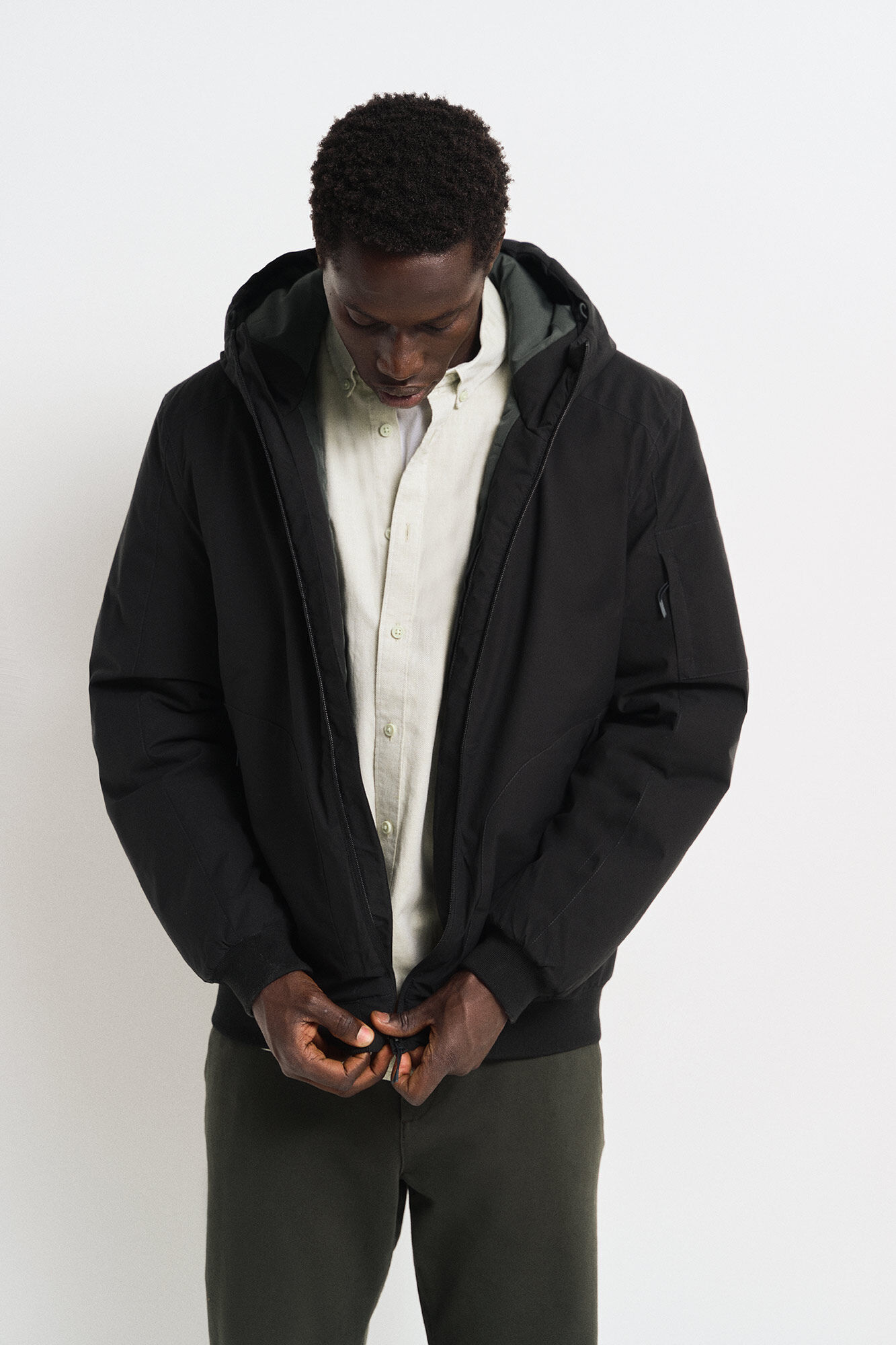 Springfield Chamarra t&eacute;cnica alcolchada negro