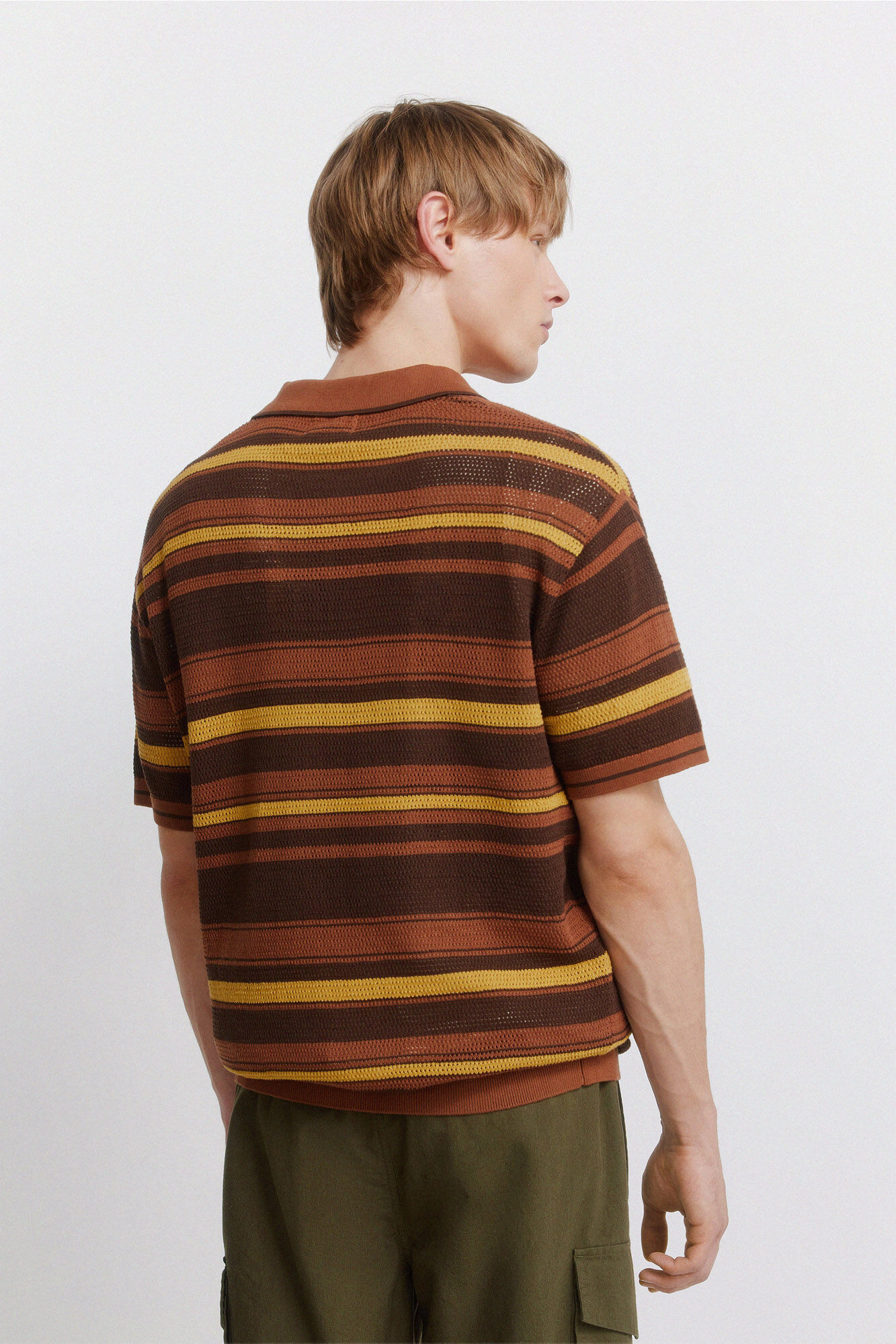 Springfield Polo con estructura de rayas caf&eacute;
