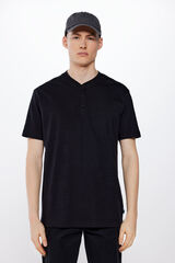 Springfield Playera cuello panadero negro