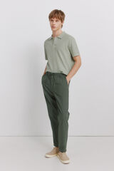 Springfield Pantal&oacute;n chino comfort fit de lino kaki