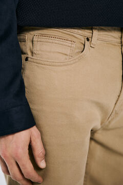 Springfield Pantalón color lavado slim fit beige