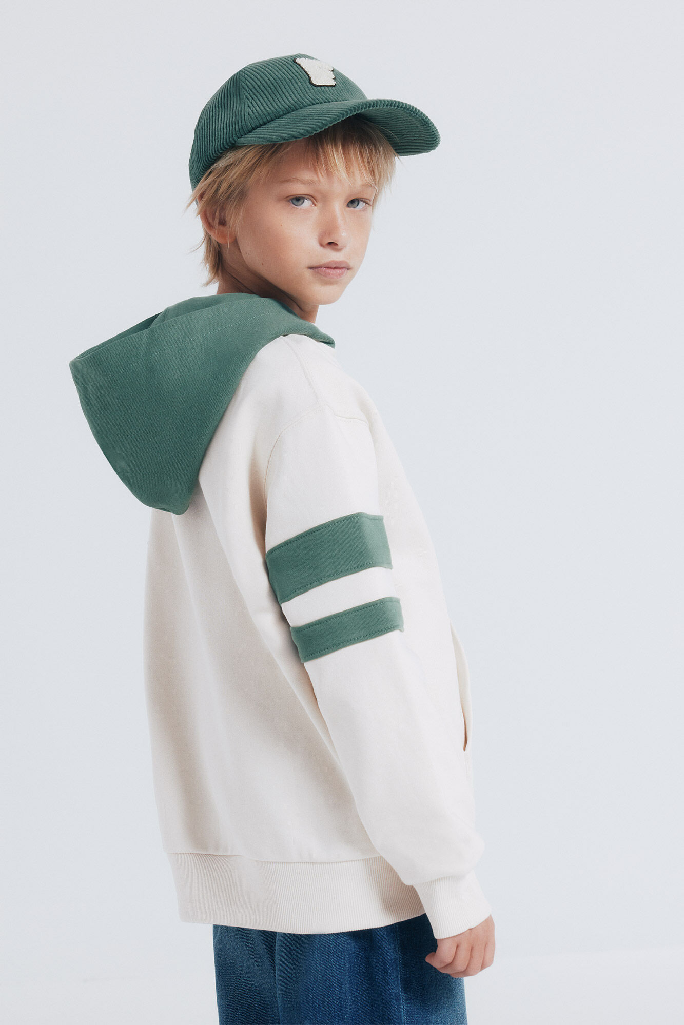 Springfield Kids Sudadera capucha varsity ni&ntilde;o blanco