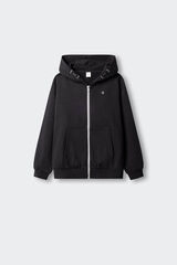 Springfield Kids Sudadera b&aacute;sica abierta para ni&ntilde;o negro