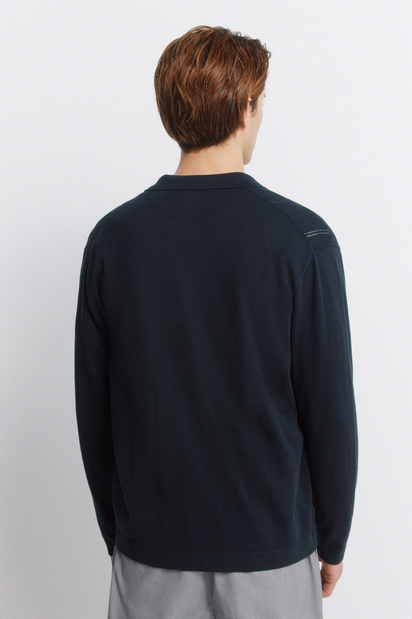 Springfield C&aacute;rdigan con cuello polo y botones marino