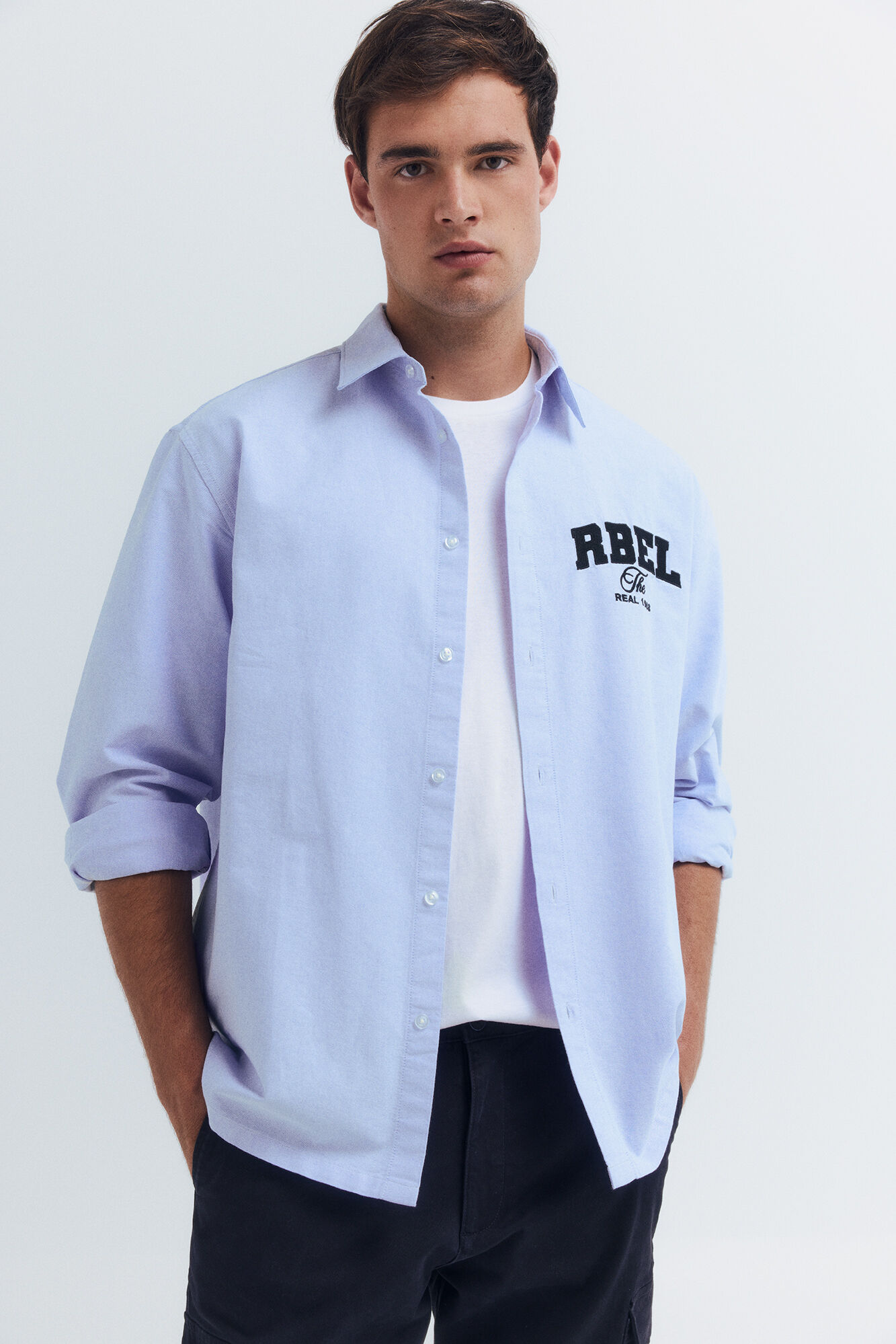 Springfield Bordado Oxford camisa