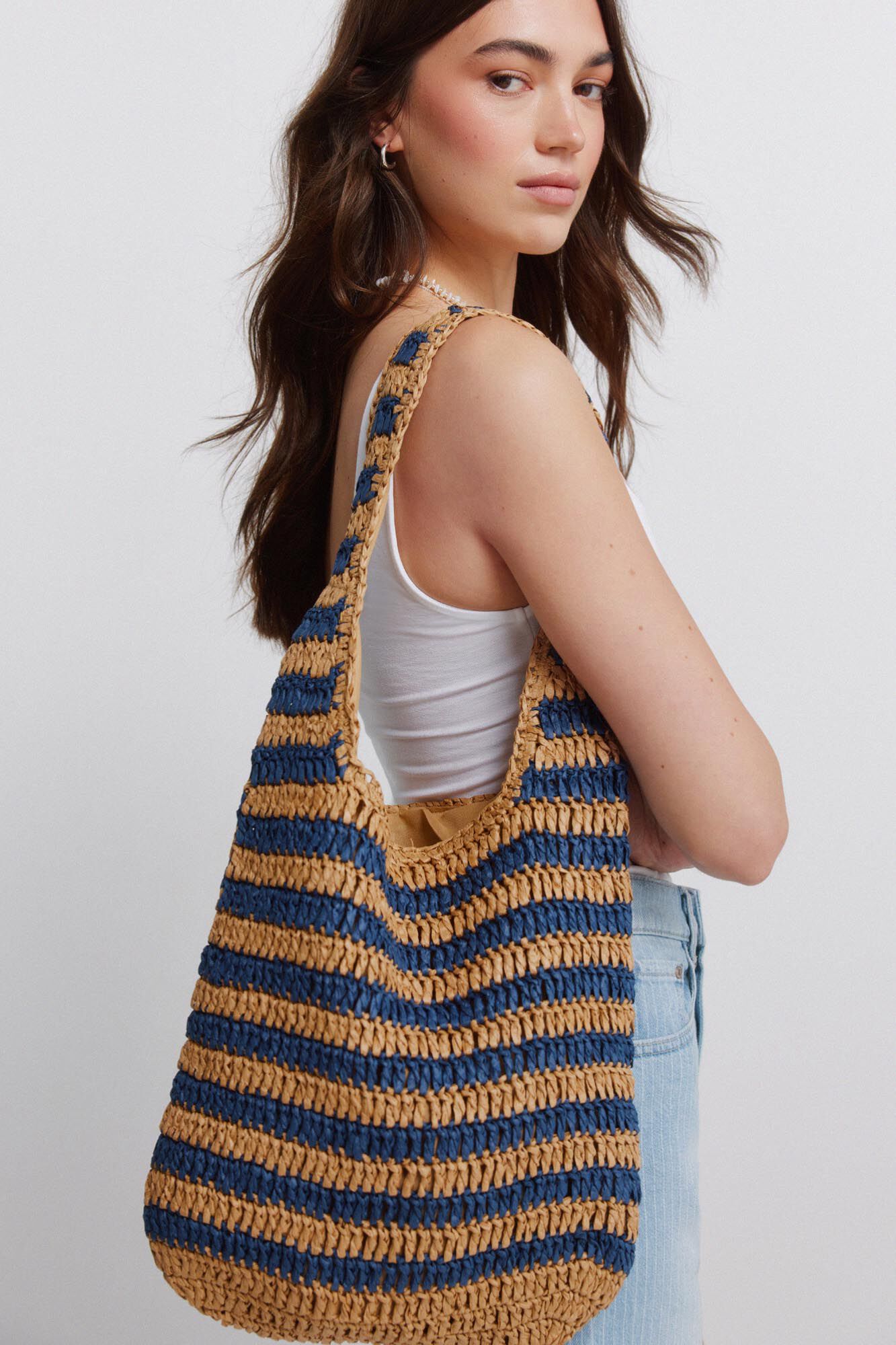 Springfield Bolsa de hombro a rayas