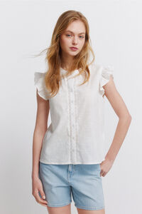 Springfield Camisa de encaje con volantes