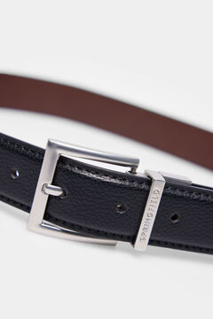 Springfield Cinturón smart efecto piel reversible negro