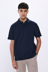 Springfield Polo piqué estructura regular fit azul