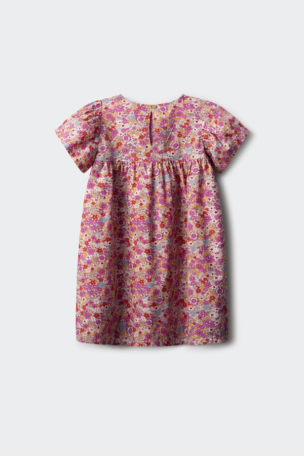 Springfield Kids Vestido flores niña fucsia