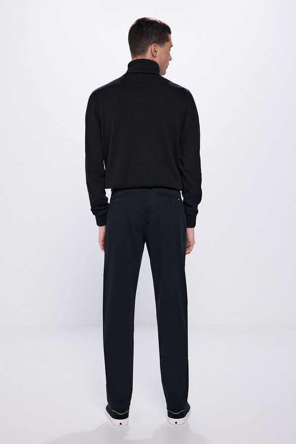 Springfield Pantalón chino slim fit negro