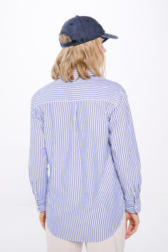 Springfield Camisa oversized algodón marino