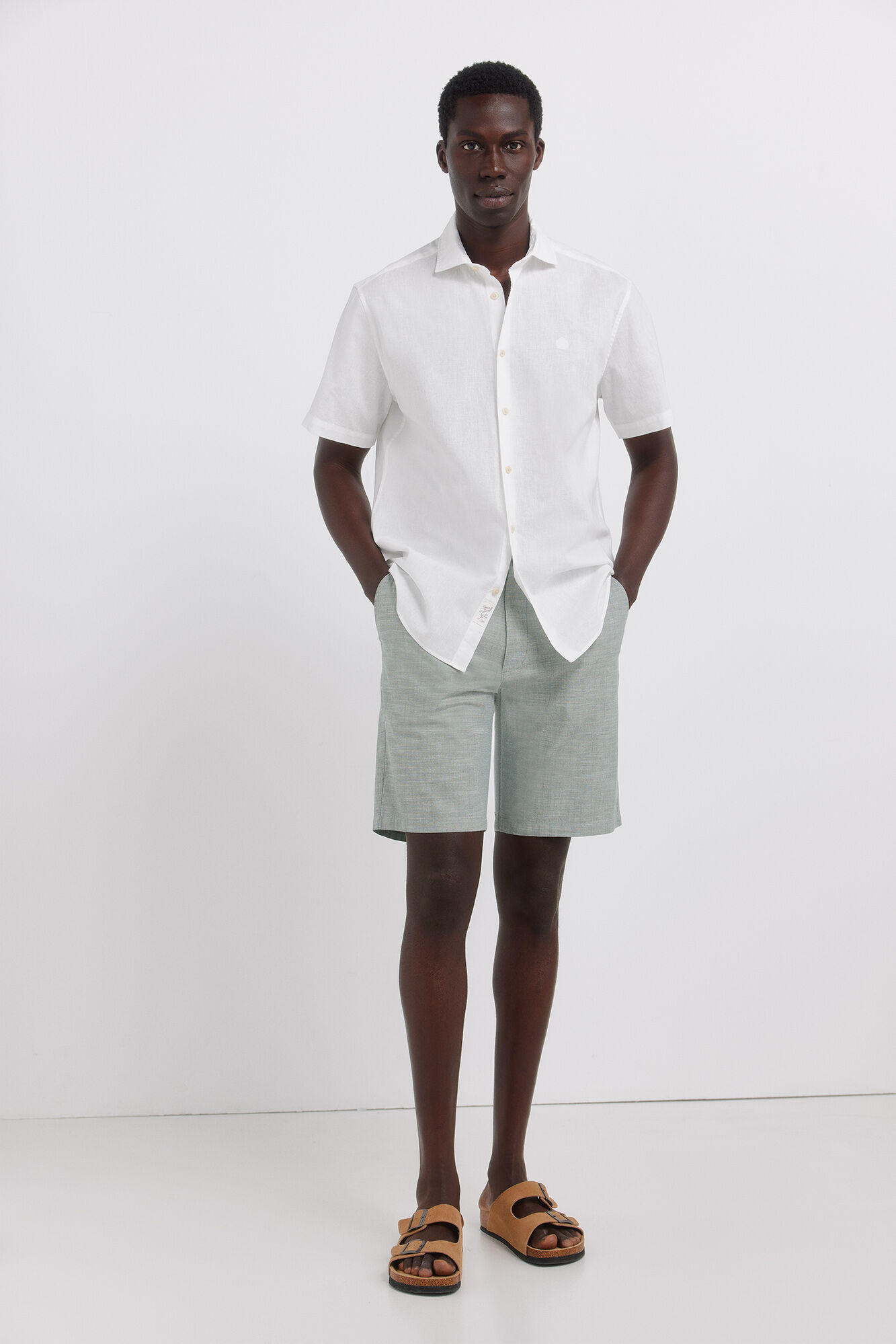 Springfield Bermudas chambray slim fit