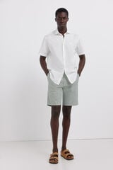 Springfield Bermudas chambray slim fit caza oscuro