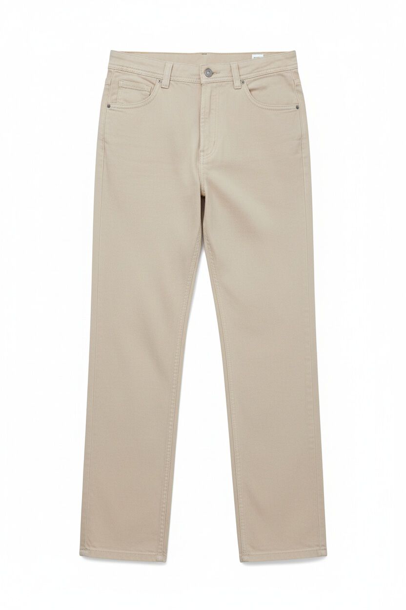 Springfield Pantal&oacute;n 5 bolsillos lavado straight fit caf&eacute;