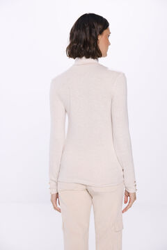 Springfield Playera cuello vuelto beige