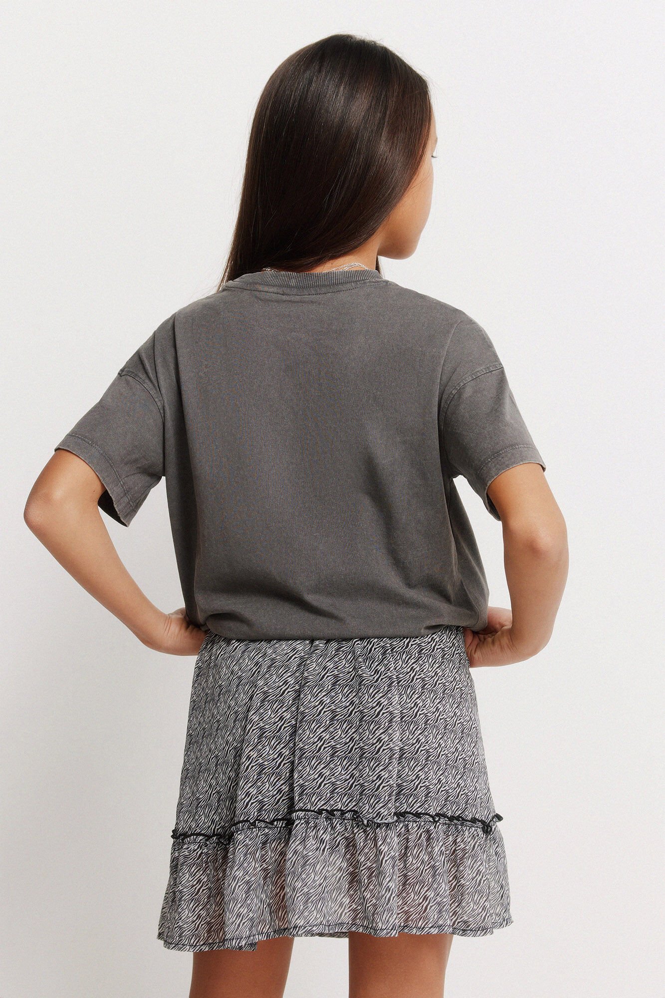 Springfield Kids Falda de cebra para ni&ntilde;a gris