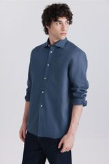 Springfield Camisa oxford ligera azul mezcla