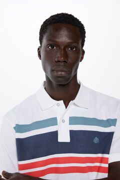 Springfield Polo piqué rayas regular fit azul