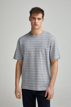 Springfield Playera raya estructura azul