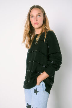 Springfield Suéter Boyfriend negro