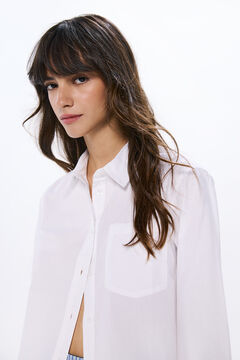 Springfield Camisa popelín cropped natural