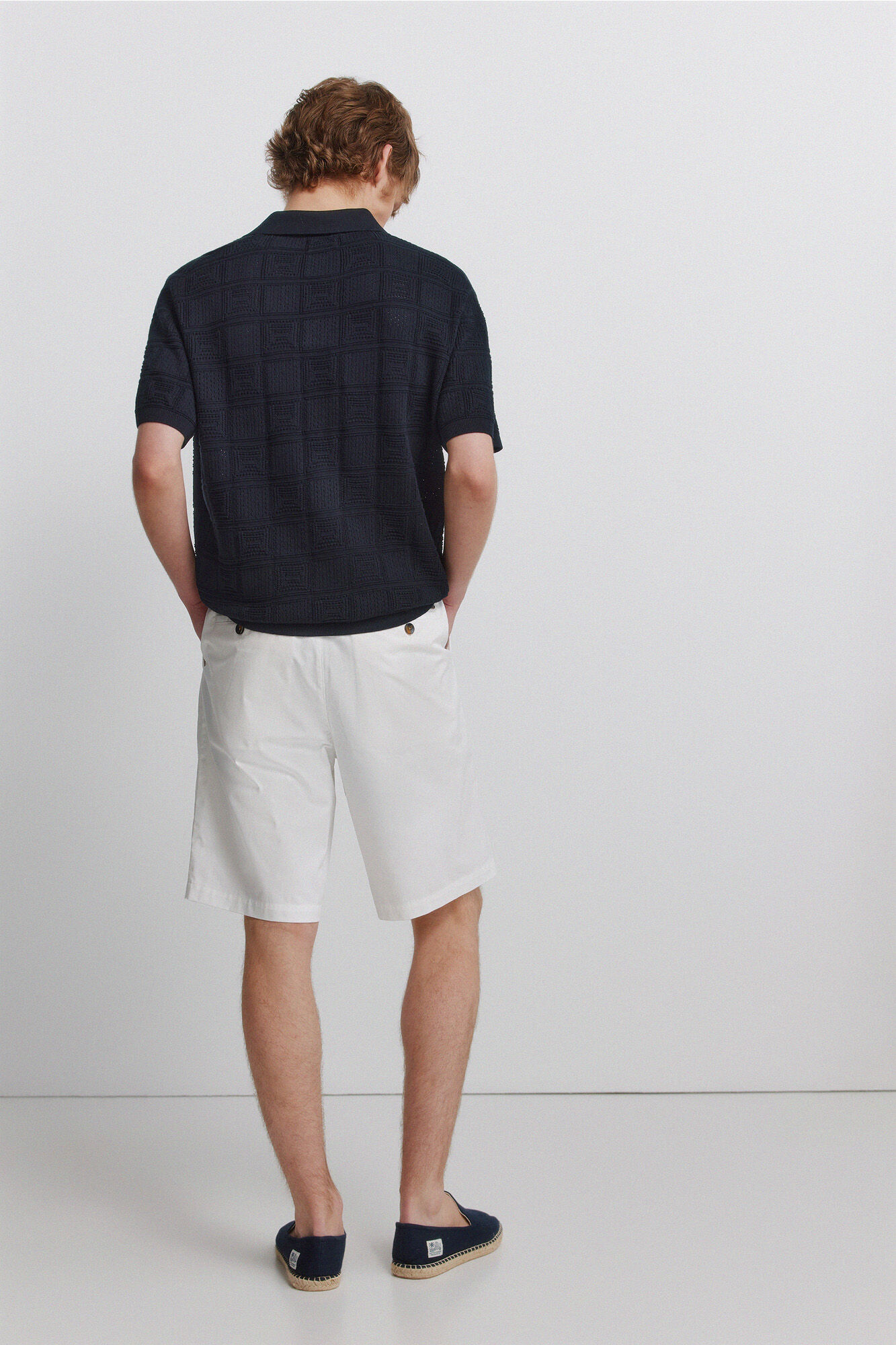 Springfield Bermudas de algod&oacute;n relaxed fit marfil