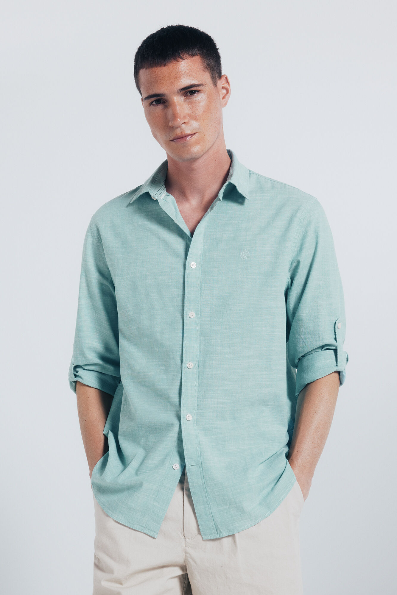 Springfield Camisa algod&oacute;n slub