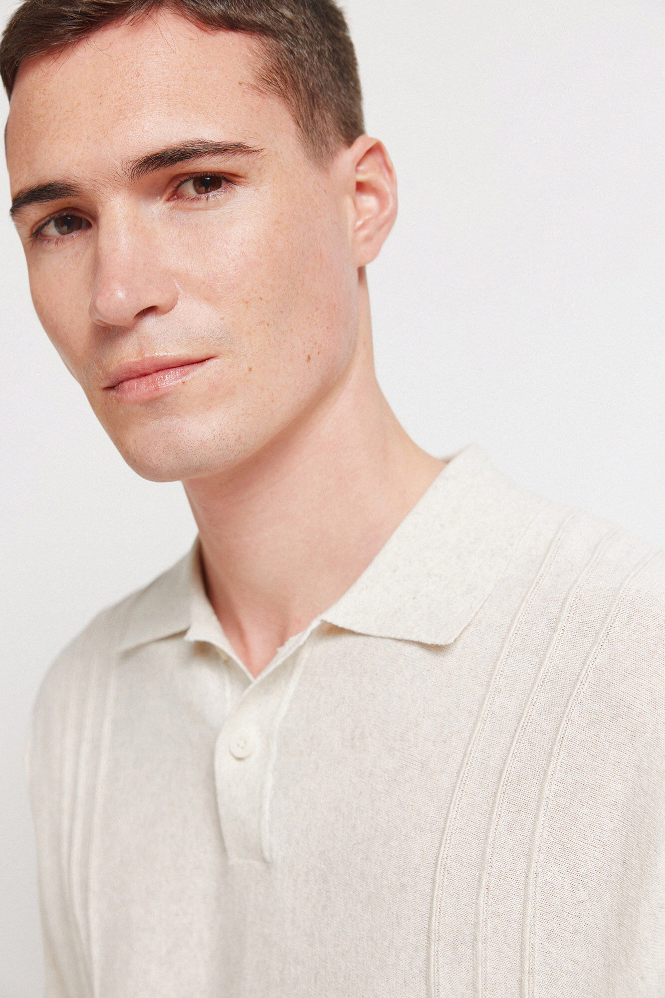 Springfield Polo de tejido gris