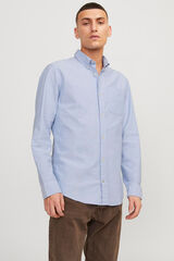 Springfield Camisa oxford confort fit azul mezcla