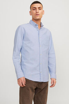 Springfield Camisa oxford confort fit azul mezcla