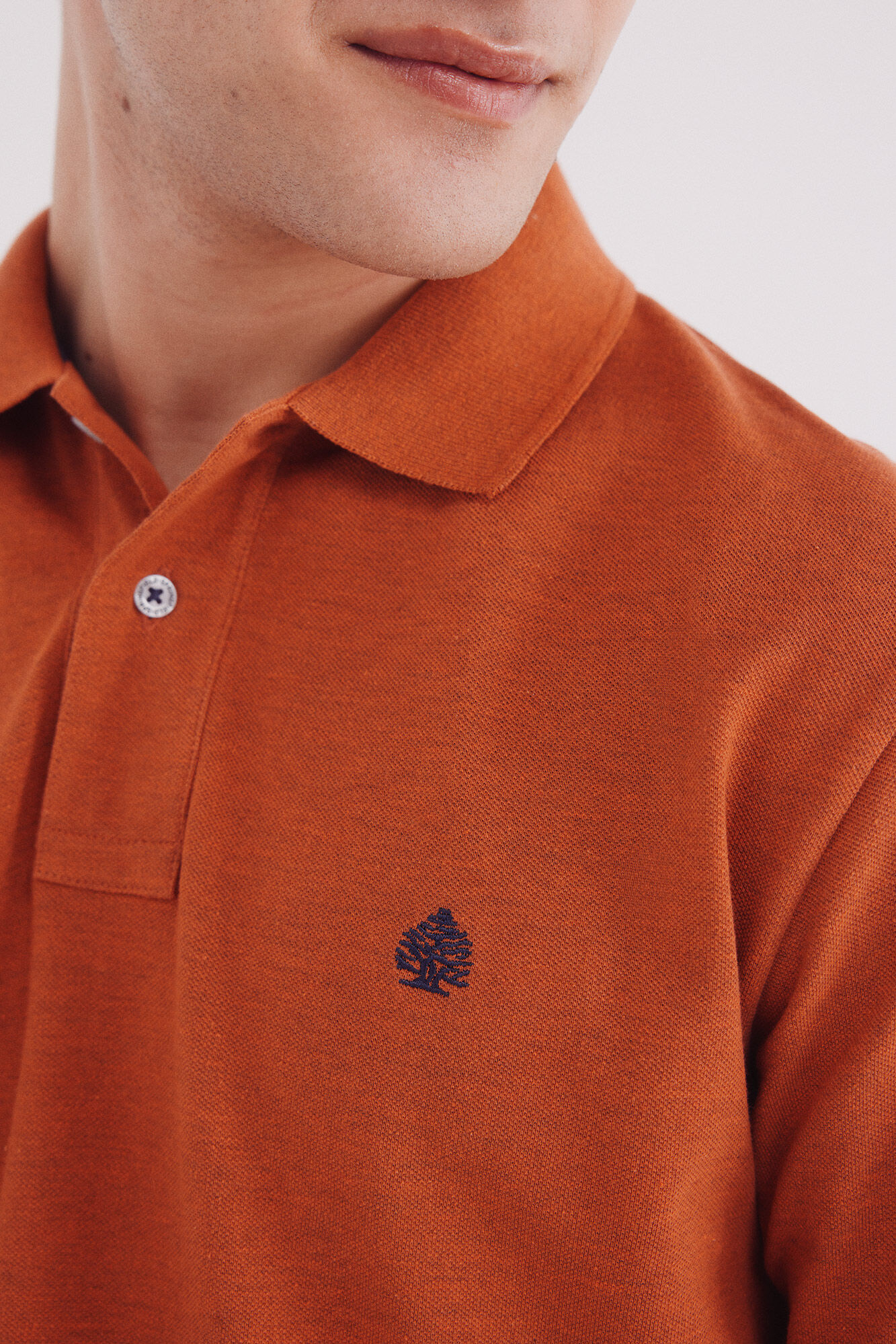 Springfield Polo piqu&eacute; b&aacute;sico fantas&iacute;a regular fit naranja
