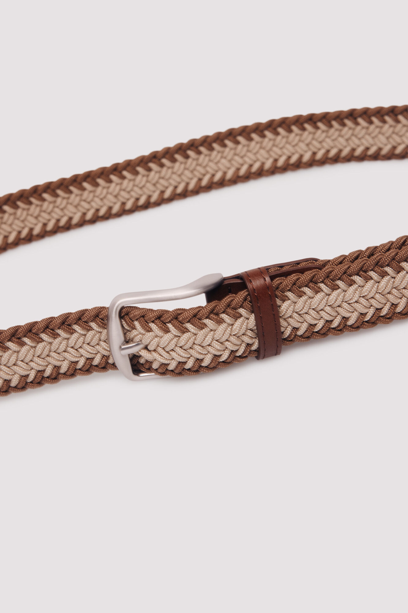 Springfield Cintur&oacute;n trenzado bicolor beige