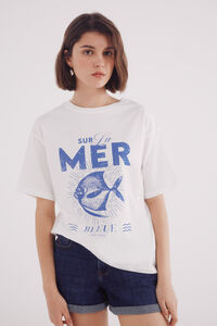 Springfield Playera "Sur la mer" natural