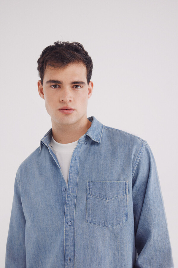 Springfield Camisa vaquera rosa