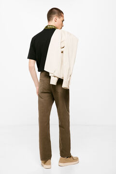 Springfield Pantalón 5 bolsillos color regular relax lavado café