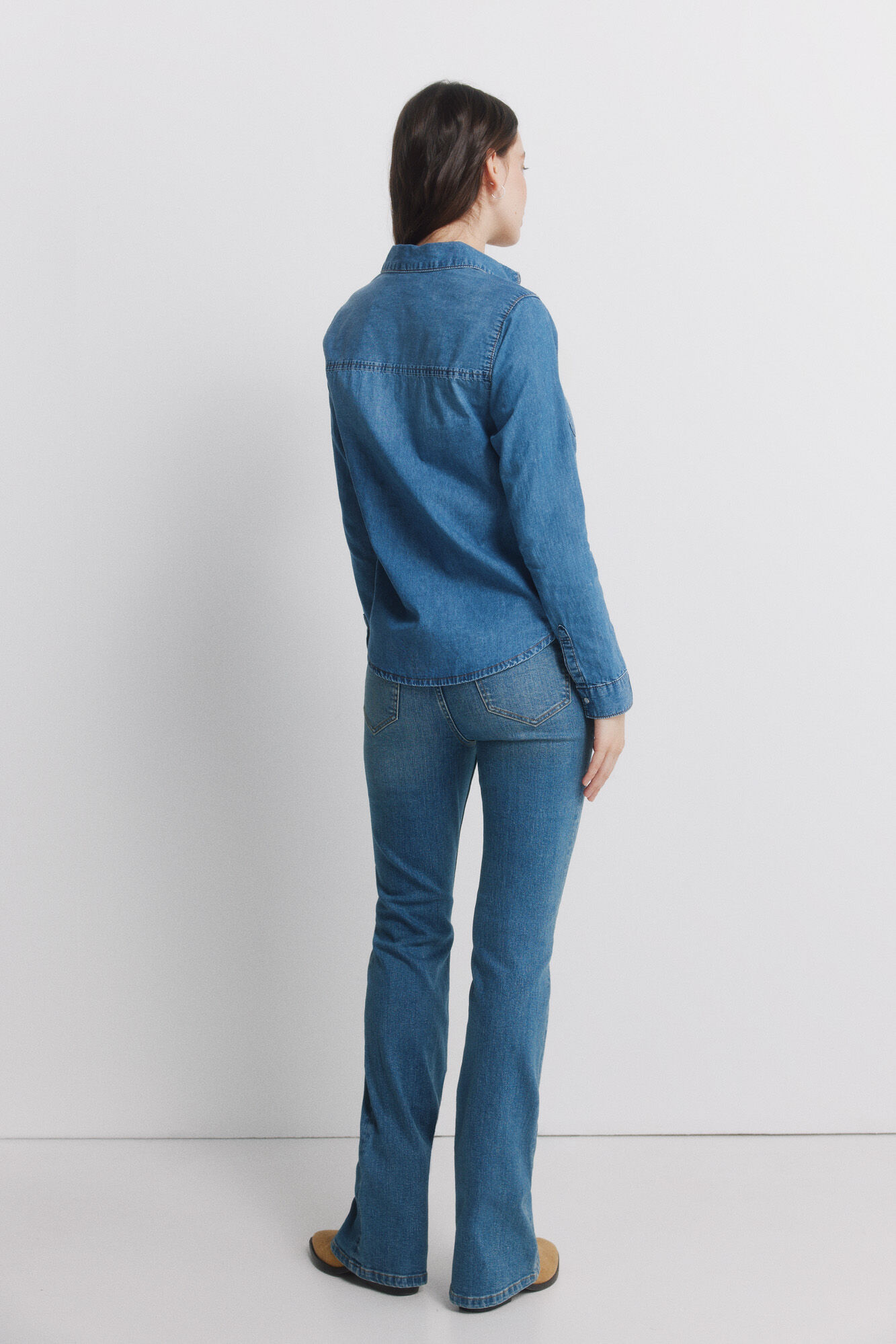 Springfield Jeans de corte bota azul