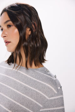 Springfield Playera botones hombro gris
