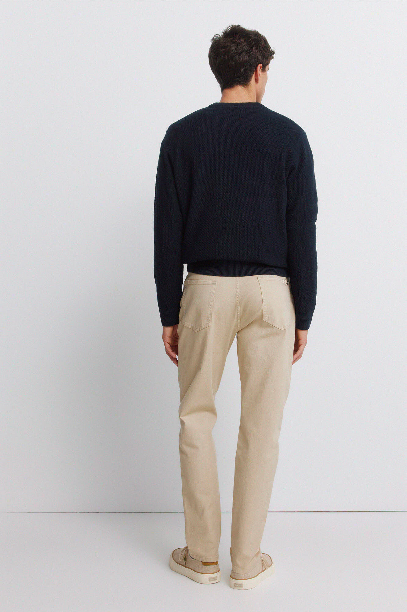 Springfield Pantal&oacute;n de 5 bolsillos lavado slim fit beige