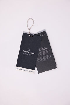 Springfield Camisa franela bolsillos en pecho gris