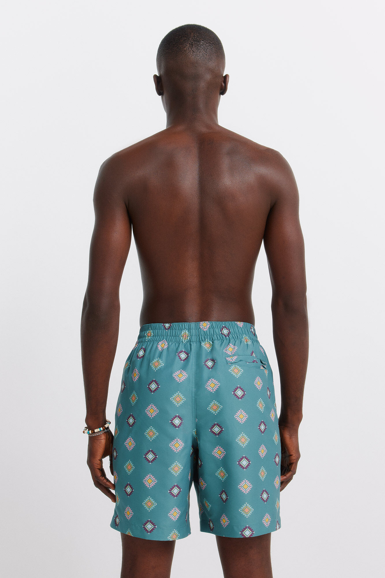 Springfield Traje de ba&ntilde;o estampado &eacute;tnico azul