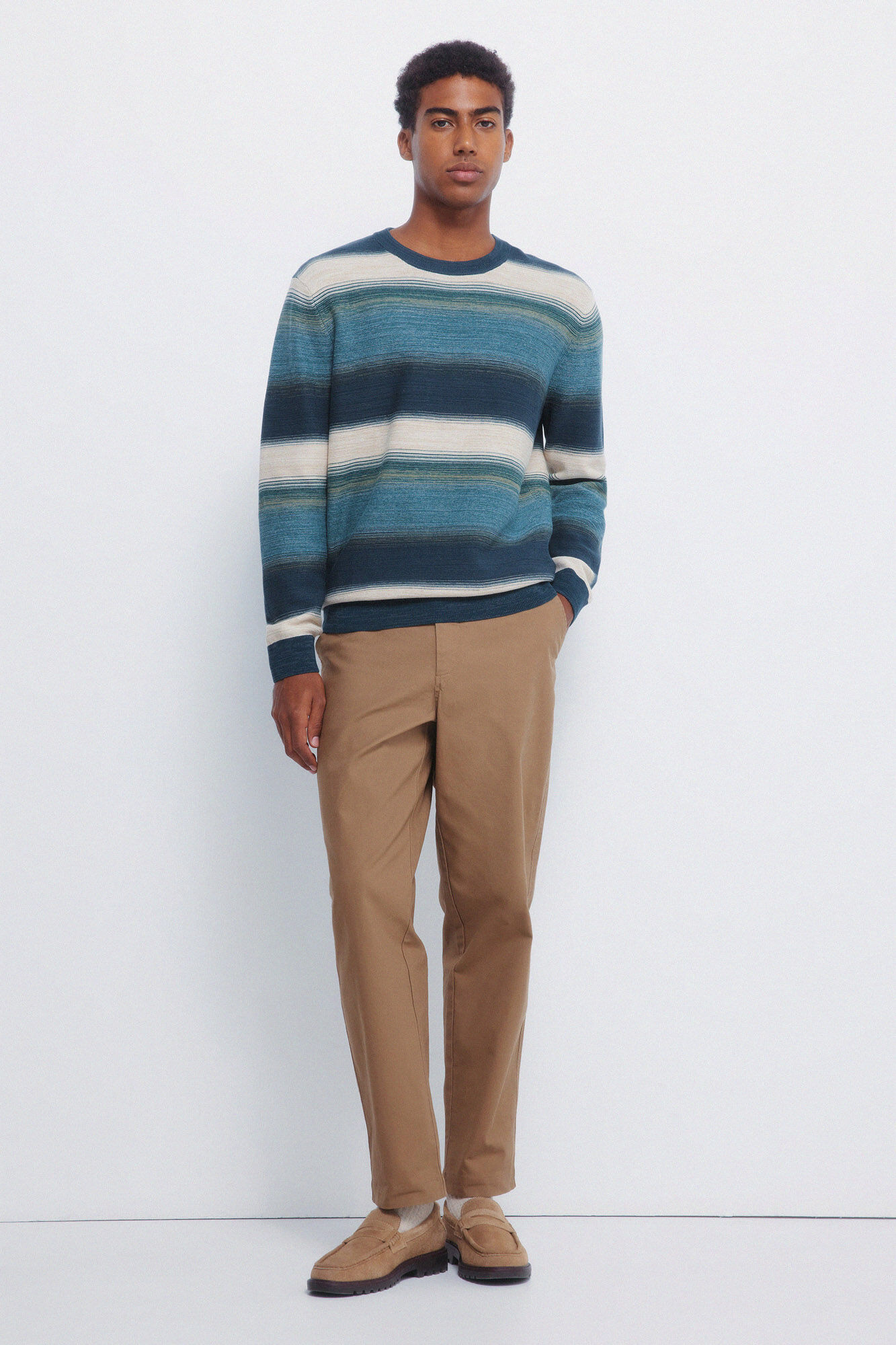 Springfield Su&eacute;ter multiraya estructura azul