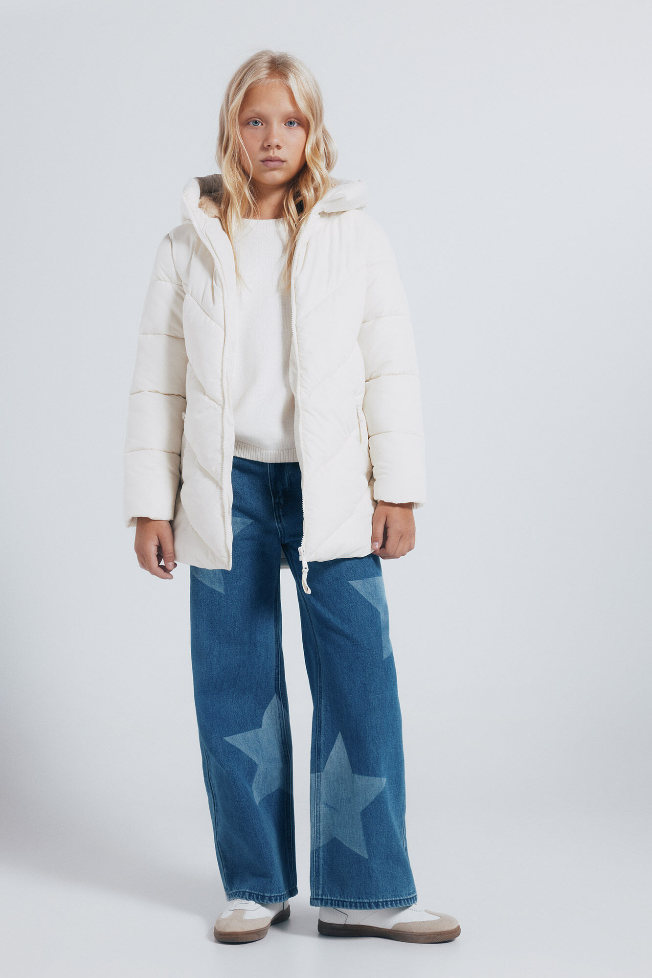 Springfield Kids Abrigo de plumas largo para ni&ntilde;a caf&eacute;