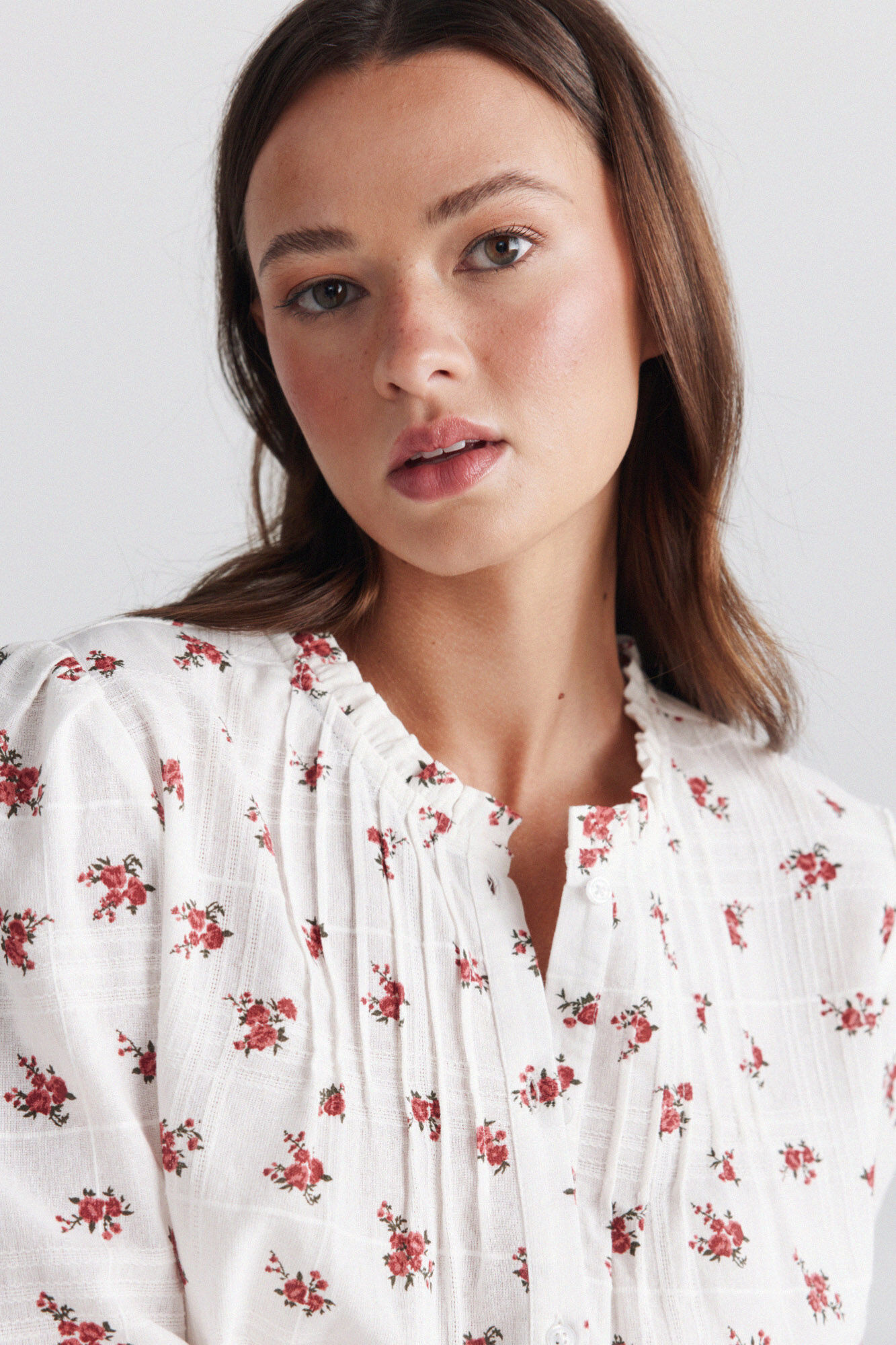 Springfield Camisa con estructura de volantes