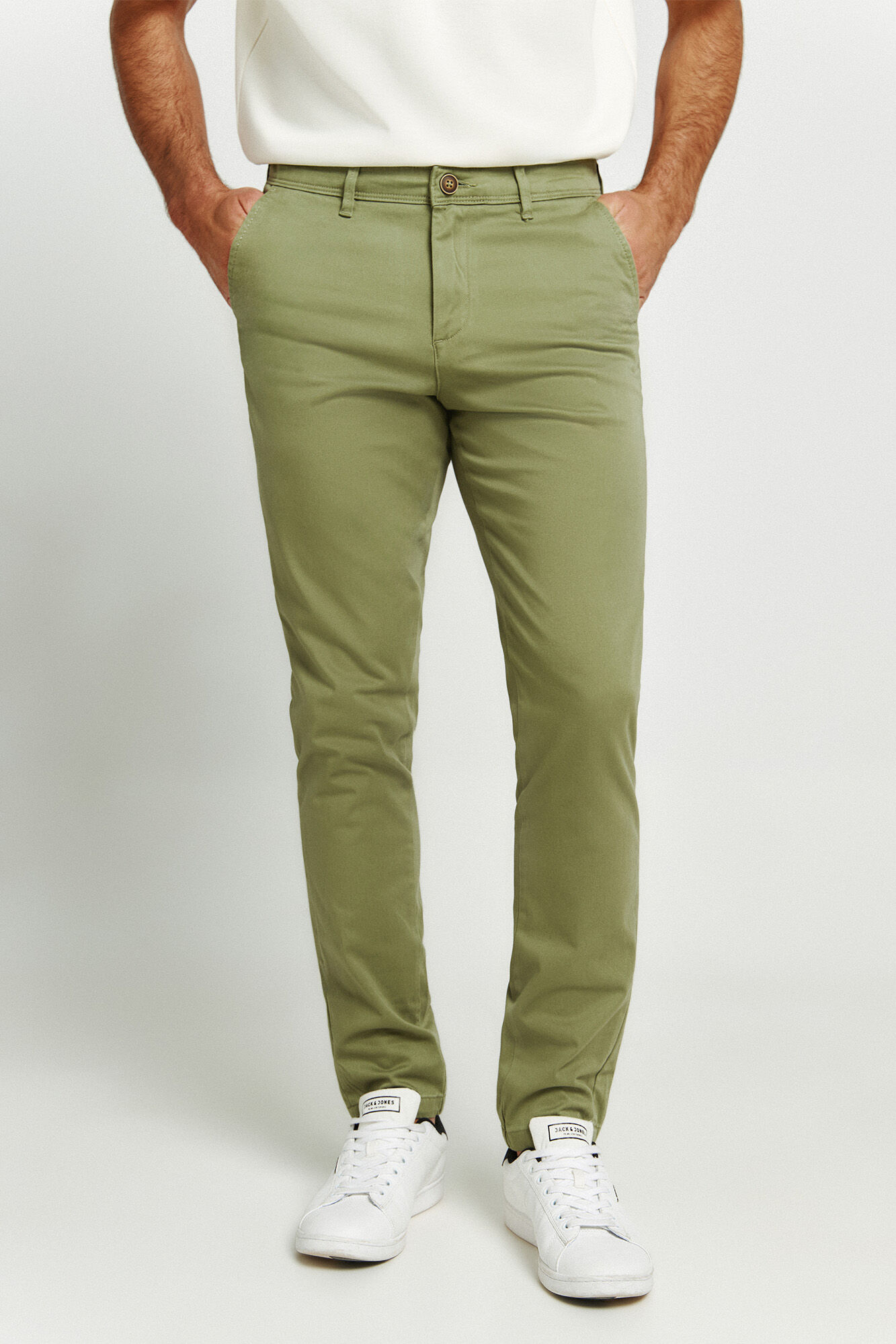 Jack & Jones Pantal&oacute;n chino slim verde