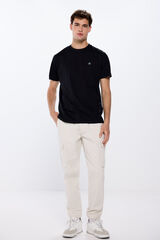 Springfield Playera básica cuello redondo negro