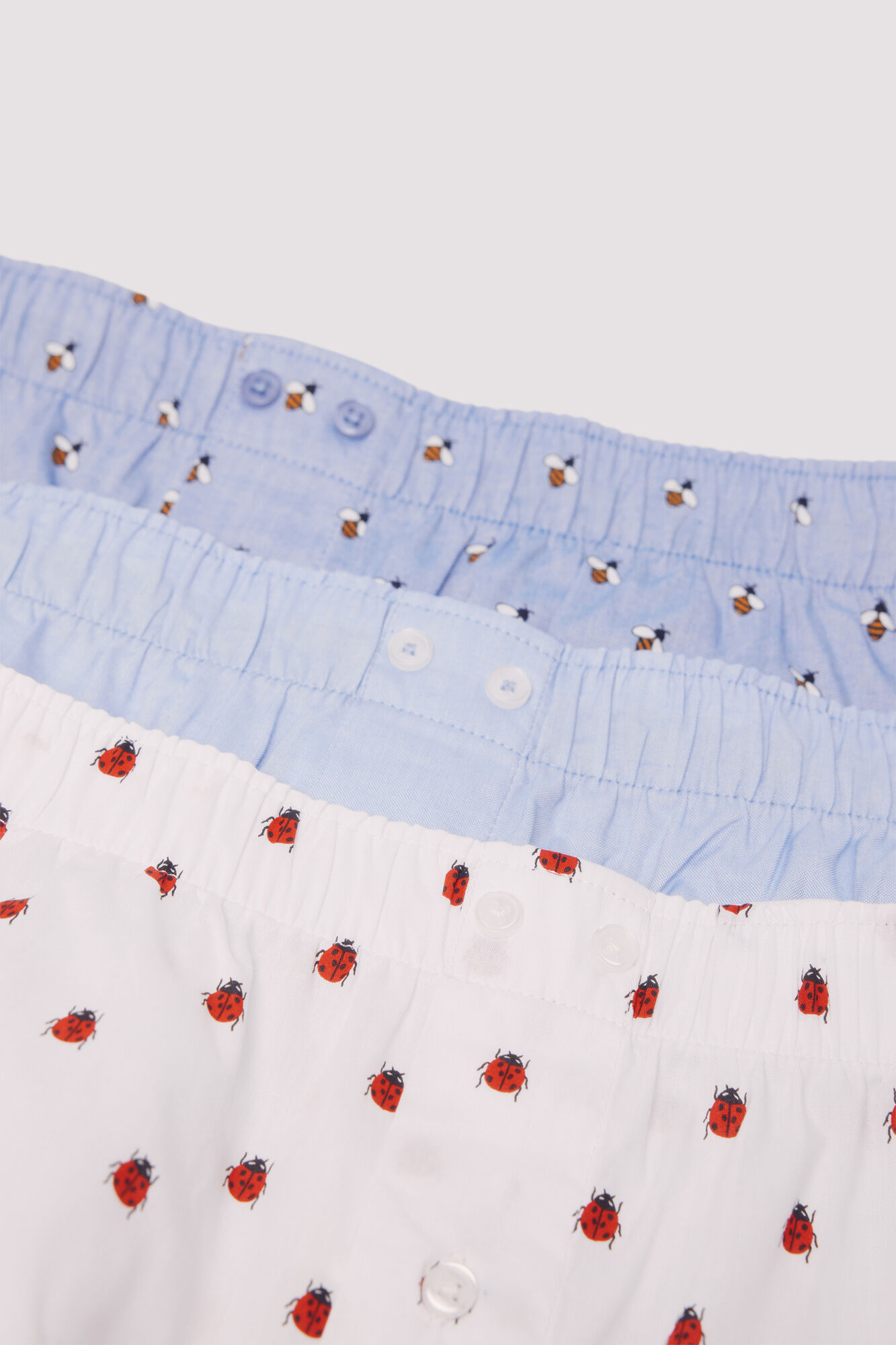 Springfield Pack de 3 calzones popel&iacute;n estampados azul