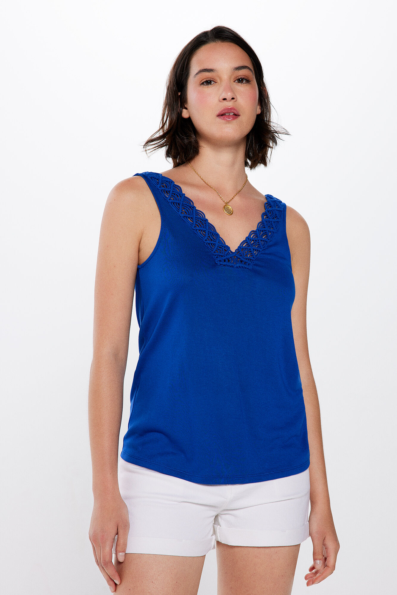 Springfield Playera escote hilo trenzado